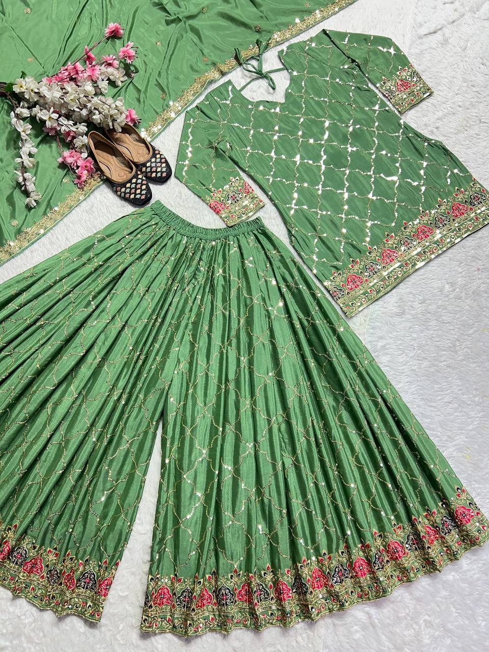 Bridal Sophistication: The Ivory Lattice Ceremonial Gharara
